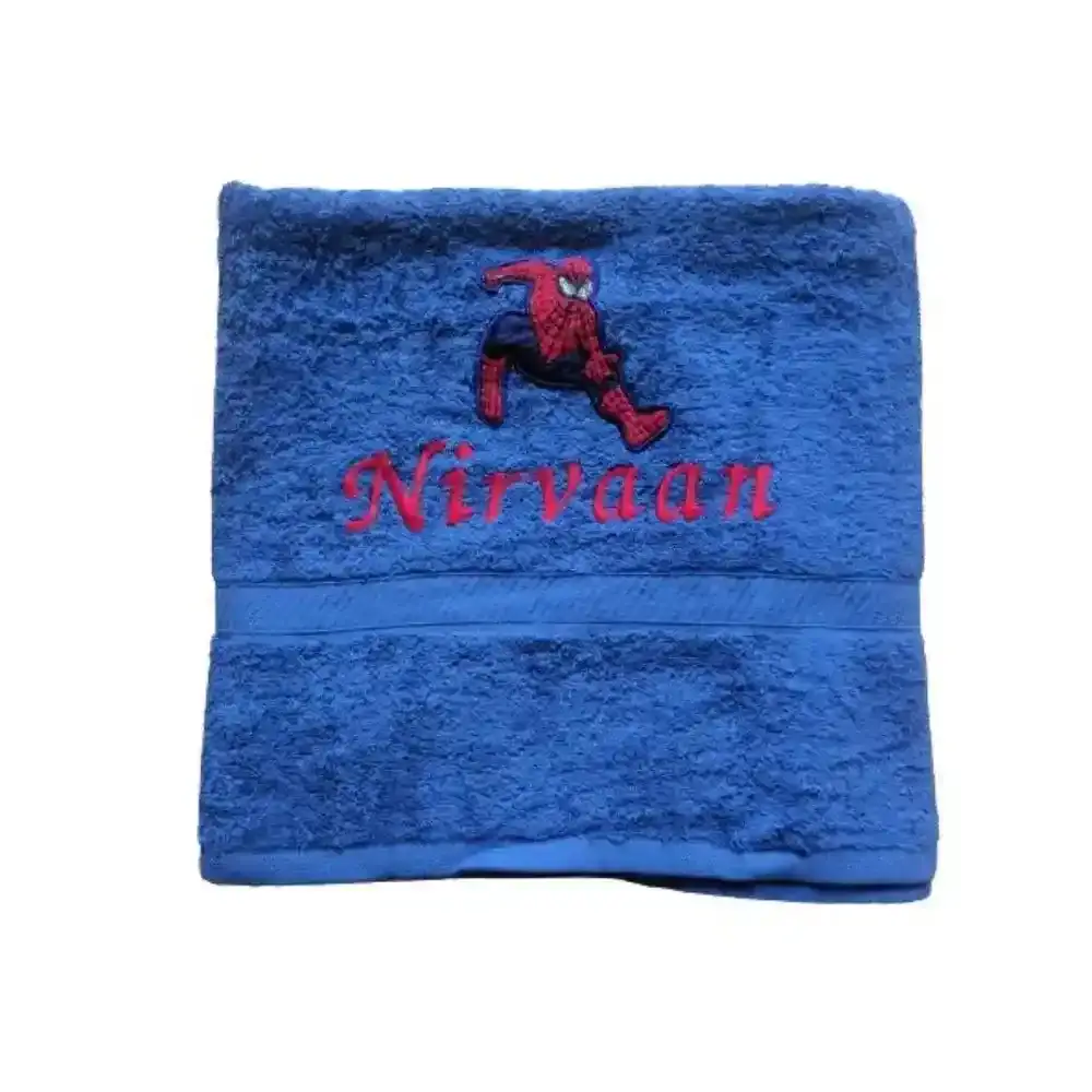 Personalized Towel with Spiderman and Name